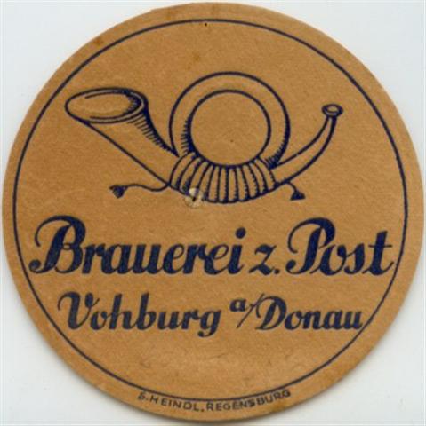 vohburg paf-by post 1a (rund-brauerei zur post-u s heindl-blau)